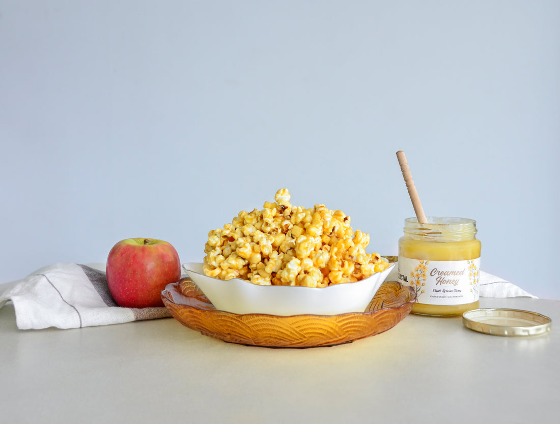 Cape Coastal Creamed Honey Caramel Popcorn with Apple!